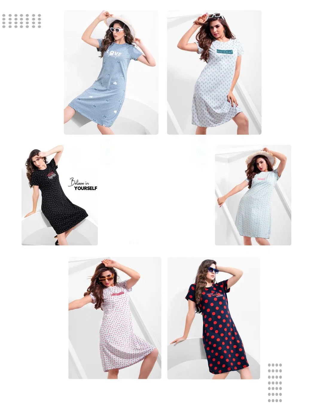 Vol 3 Western Night Suits Hosiery cotton Short Nighty Wholesale Shop In Surat